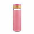 Outdoor bicycle single wall multi-color glass water bottle with swing top